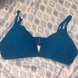 Blue bikini top